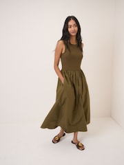 Nobodys Child Green Vera Midi Dress - Image 2 of 5