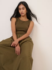 Nobodys Child Green Vera Midi Dress - Image 4 of 5