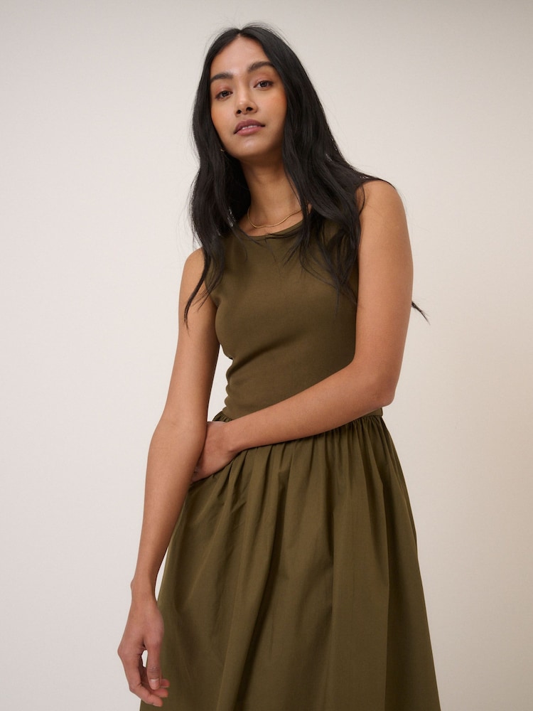 Nobodys Child Green Vera Midi Dress - Image 5 of 5