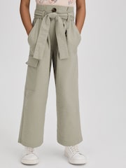 Reiss Khaki Bax 9-13 yrs Textured Cargo Trousers - Image 3 of 6