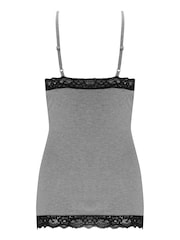 Pour Moi Grey & Black Sofa Loves Lace Hidden Support Soft Jersey Cami - Image 5 of 5