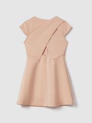 Reiss Pink Clover 9-13 yrs Scuba Cross-Back Dress - Image 2 of 3