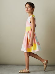 Reiss Multi Trinny 9-13 yrs Pleated Scuba Dress - Image 3 of 5