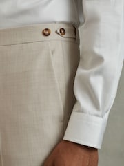 Reiss Stone Belmont Slim Fit Side Adjuster Trousers - Image 3 of 7