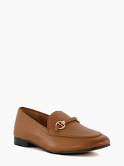 Dune London Brown Grandeur Snaffle Slim Sole Loafers - Image 2 of 5