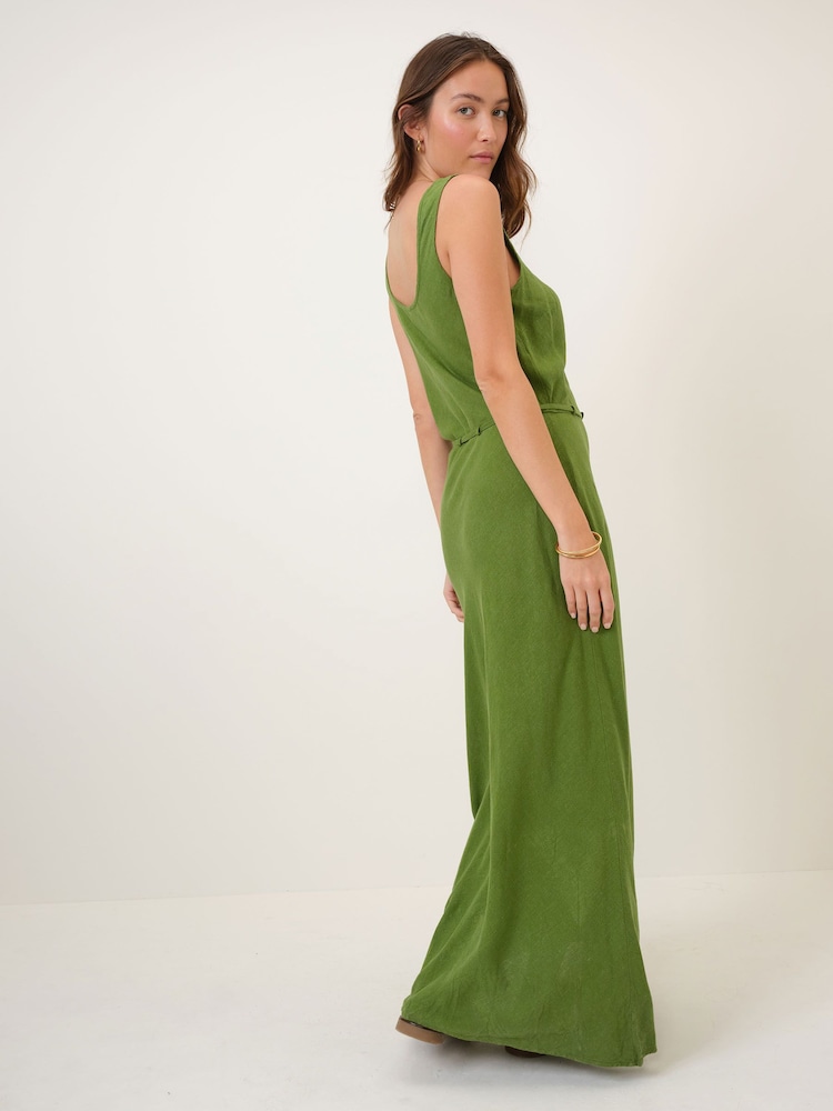 Nobodys Child Green Malia Midi Dress - Image 2 of 5