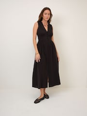 Nobodys Child Black Sleeveless Starlight Midi Dress - Image 1 of 5