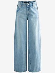 Bleach Denim Maternity Wide Leg Jeans - Image 6 of 9
