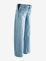 Bleach Denim Maternity Wide Leg Jeans - Image 7 of 9