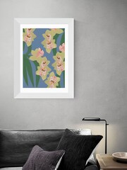 East End Prints Blue Orchids by Katy Welsh - Image 1 of 3