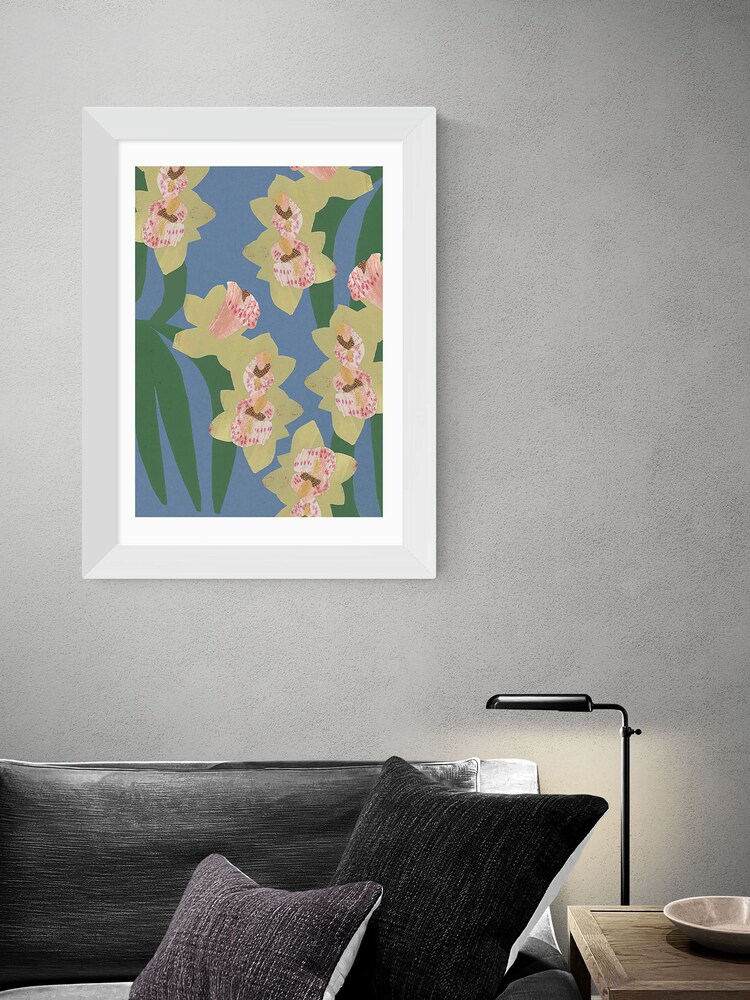 East End Prints Blue Orchids by Katy Welsh - Image 1 of 3
