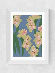 East End Prints Blue Orchids by Katy Welsh - Image 3 of 3