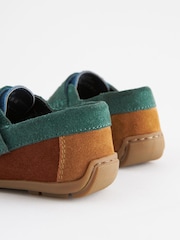 Multi Bright Standard Fit (F) Leather Penny Loafers with Touch and Close Fastening - Image 3 of 5