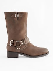 Brown Forever Comfort® Gaucho Biker Midi Boots - Image 4 of 8