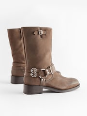 Brown Forever Comfort® Gaucho Biker Midi Boots - Image 6 of 8