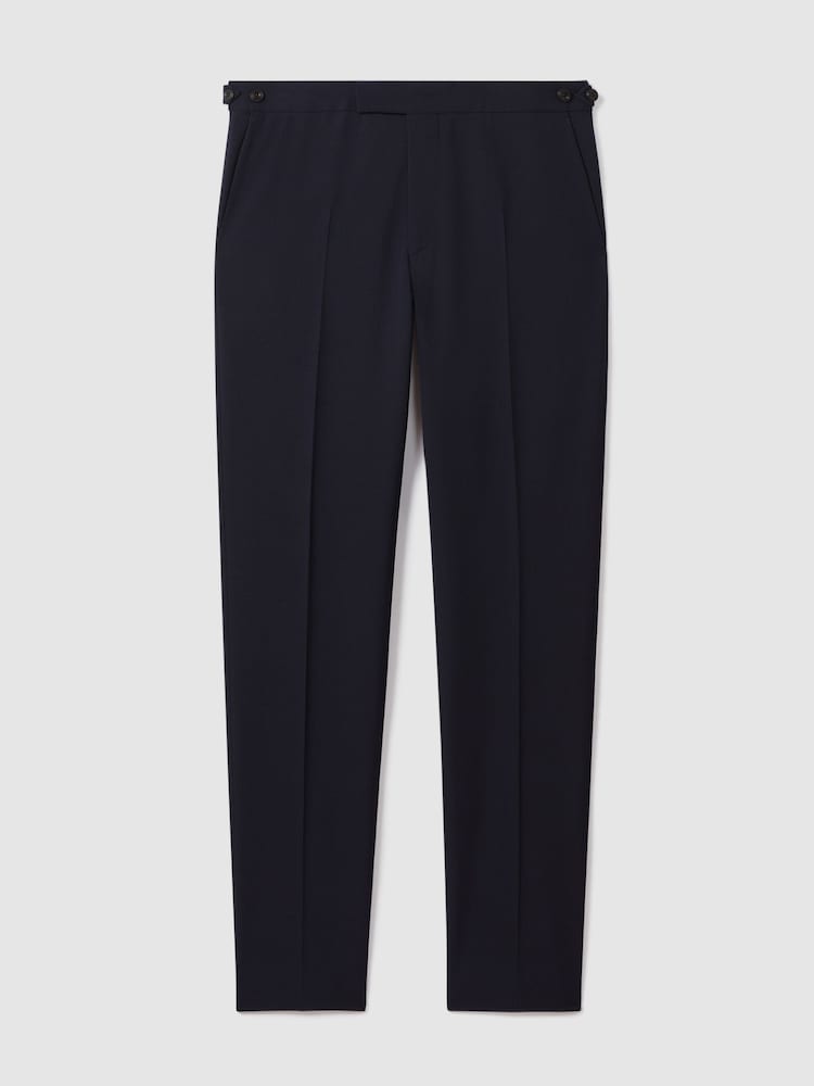 marine - Pantalon slim Reiss Belmont avec ajustement sur le côté - Image 2 of 6