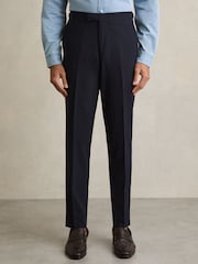 marine - Pantalon slim Reiss Belmont avec ajustement sur le côté - Image 3 de 6