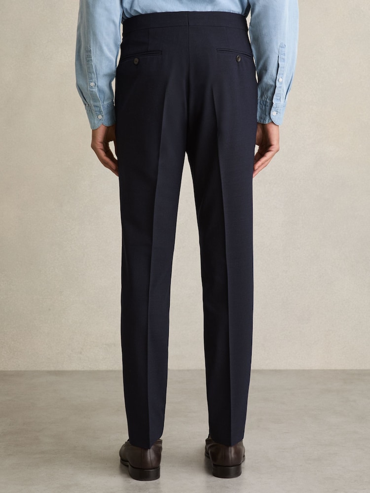 marine - Pantalon slim Reiss Belmont avec ajustement sur le côté - Image 5 of 6