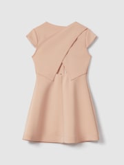 Reiss Pink Clover 4-9 yrs Scuba Cross-Back Dress - Image 2 of 3
