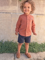 Tan Brown Standard Fit (F) Leather Penny Loafers with Touch and Close Fastening - Image 2 of 7
