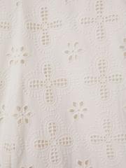 Reiss Ivory Nella 13-14 yrs Cotton Broderie Lace Trousers - Image 4 of 4