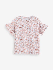 Pink/Lilac Purple 5 Pack Unicorn Frill Sleeve T-Shirts (3-16yrs) - Image 4 of 7