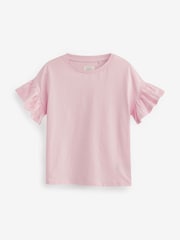Pink/Lilac Purple 5 Pack Unicorn Frill Sleeve T-Shirts (3-16yrs) - Image 5 of 7