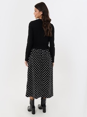 Threadbare Polka Dot Long Sleeve Maxi Dress - תמונה 2 מתוך 5