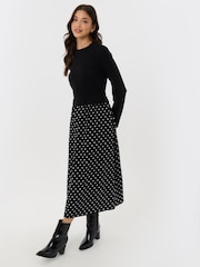 Threadbare Polka Dot Long Sleeve Maxi Dress - תמונה 5 מתוך 5