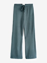 Teal Blue Knitted Short Sleeve Lounge Set - Image 8 of 9