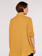 Apricot Mustard Yellow 100% Cotton Tetra Oversized Shirt - Image 2 of 4