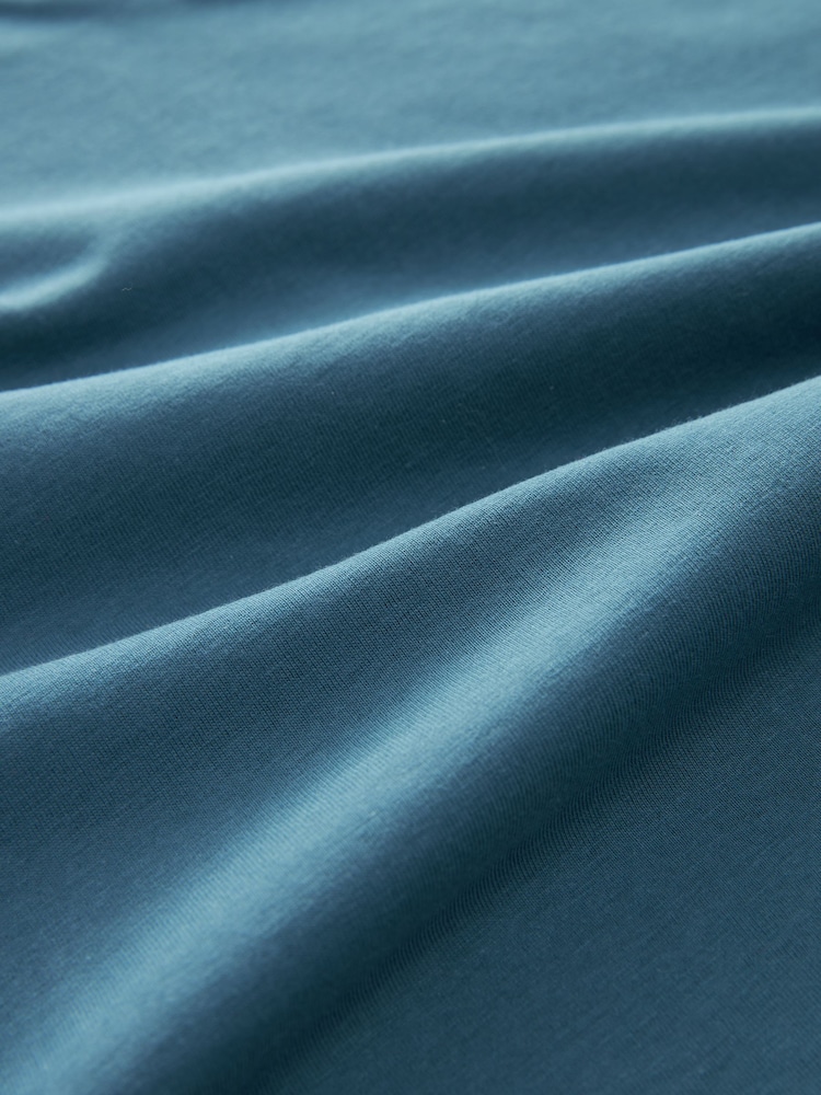Chambray-Blau mit geometrischem Print - 100% Kurzarm-Pyjama aus Baumwolle - Bild 10 von 10 Chambray-Blau mit geometrischem Print - 100% Kurzarm-Pyjama aus Baumwolle - Bild 10 von 10