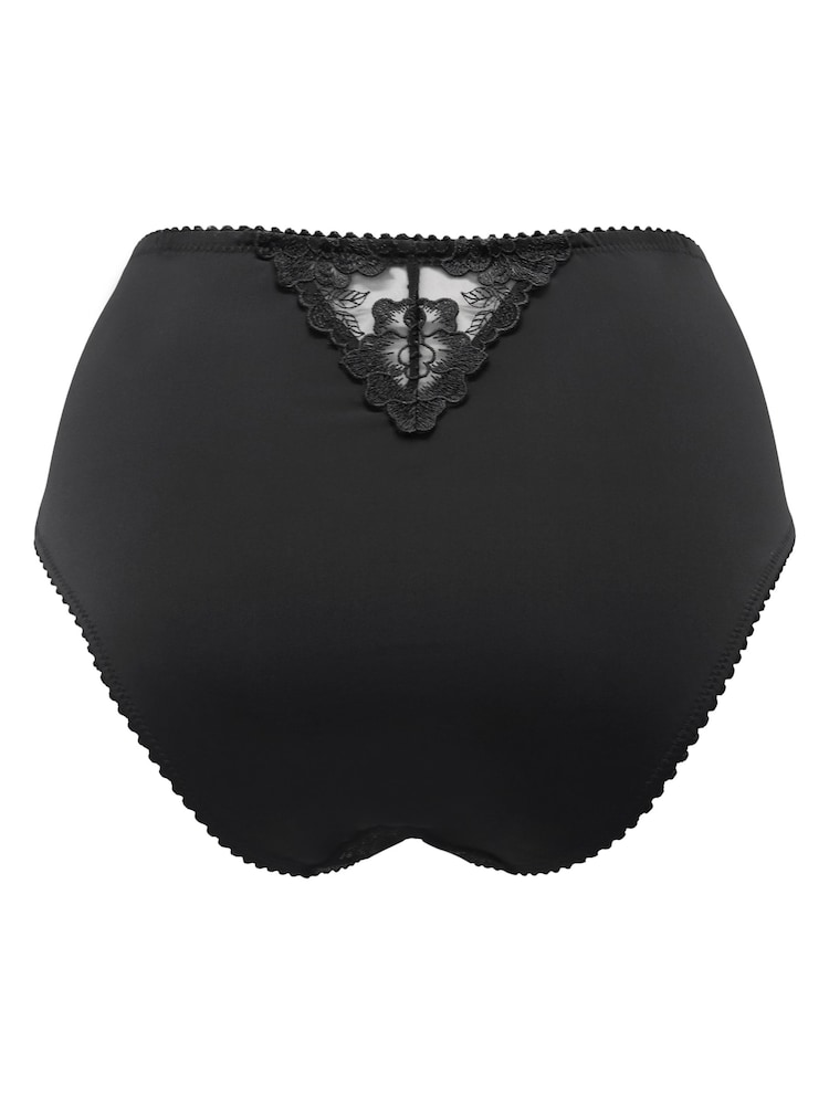 Negro - Braguitas anchas bordadas con encaje de relieve Sofia de Pour Moi - Imagen 4 de 4 Negro - Braguitas anchas bordadas con encaje de relieve Sofia de Pour Moi - Imagen 4 de 4