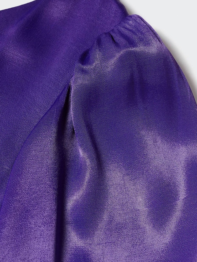 Mango Purple Asymmetrical Satin Jumpsuit - Image 6 of 6 Mango Purple Asymmetrical Satin Jumpsuit - Image 6 of 6