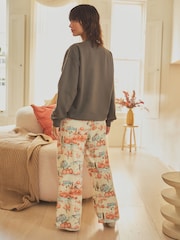 Khaki 100% Cotton Pumpkin Sweatshirt and Flannel Pyjamas - Image 3 of 5