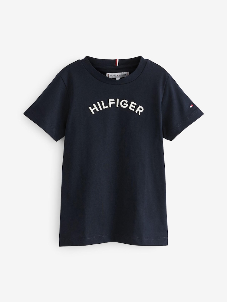 Tommy Hilfiger Blue Arched T-Shirt - Image 1 of 1 Tommy Hilfiger Blue Arched T-Shirt - Image 1 of 1