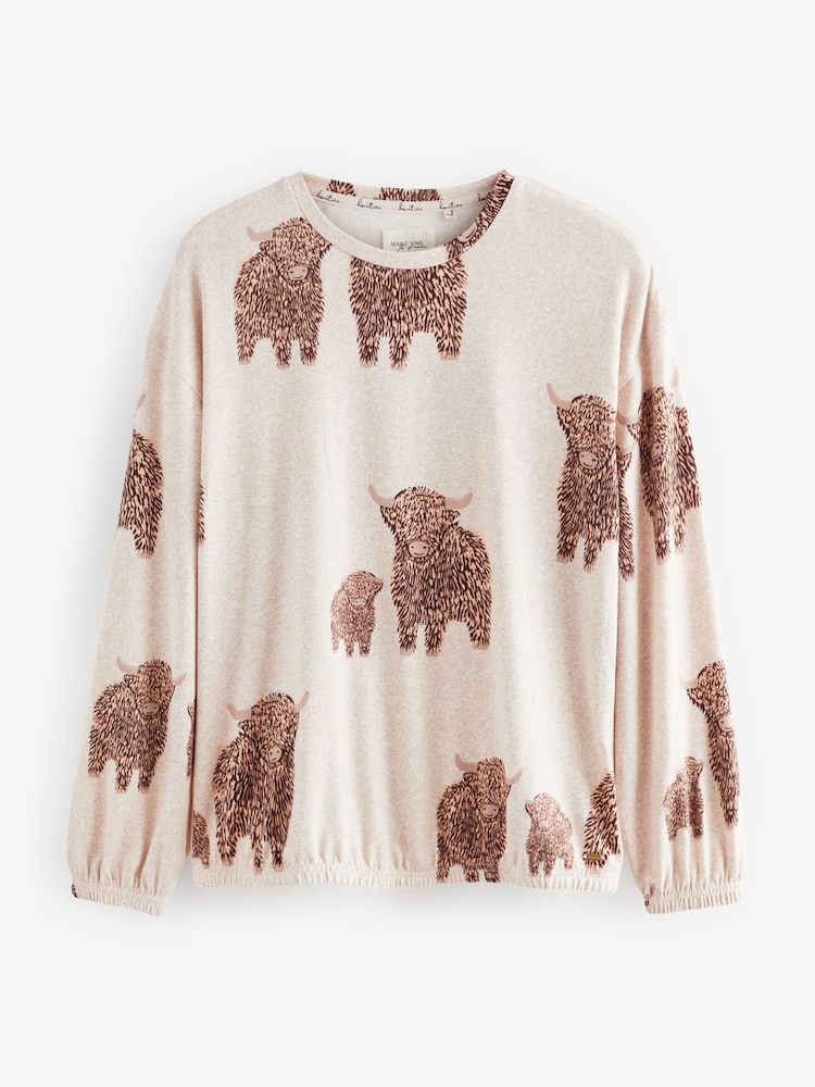 Ecru Cream Hamish Cosy Long Sleeve Pyjamas - Image 6 of 8