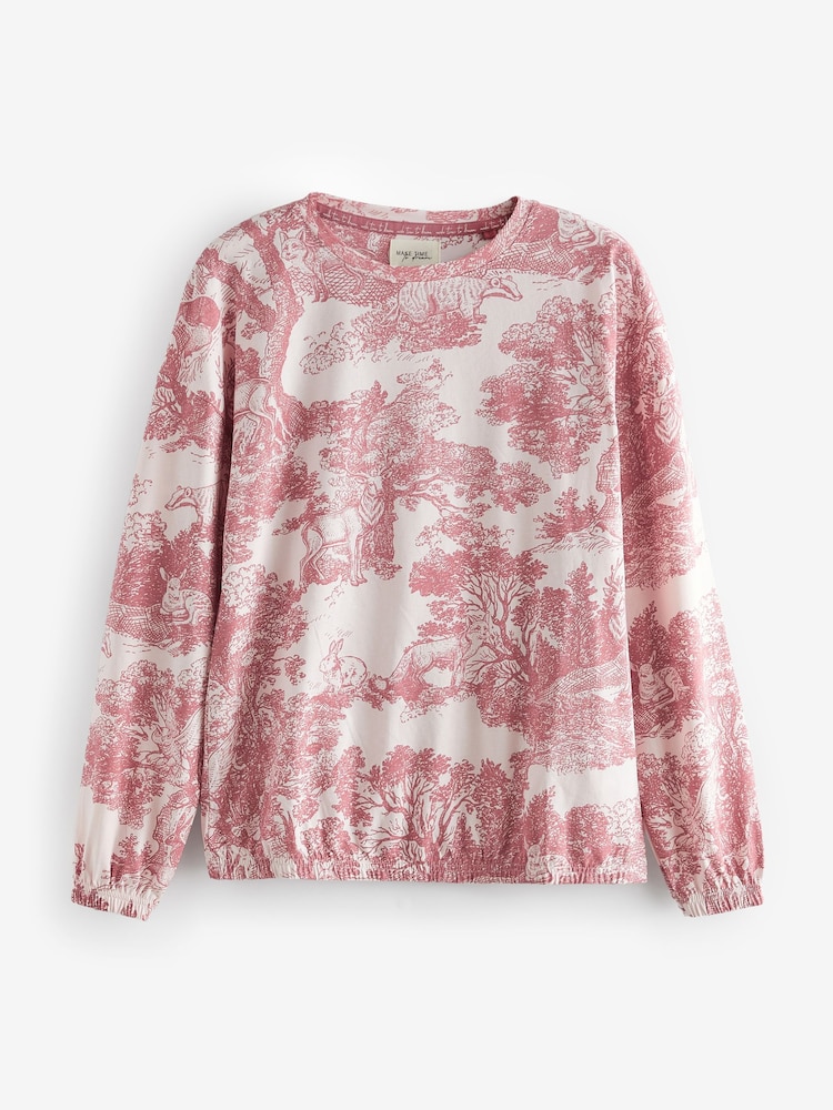 Pink Toile 100% Cotton Long Sleeve Pyjamas - Image 9 of 9