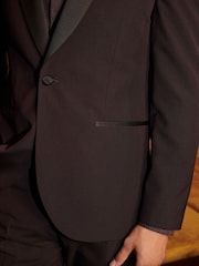 Burgundy Red Regular Tuxedo Suit Jacket - Image 12 of 17