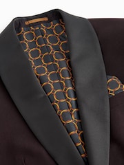 Burgundy Red Regular Tuxedo Suit Jacket - Image 15 of 17