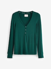 Green Check Ribbed Long Sleeve Pyjamas - Image 7 of 9