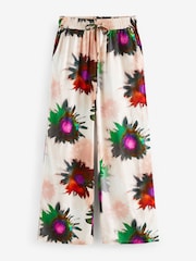 Purple Floral Linen Blend Short Sleeve Pyjamas - Image 9 of 10