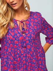 Aspiga Blue Emma Light Weight EcoVero™ Midi Dress - Image 4 of 4