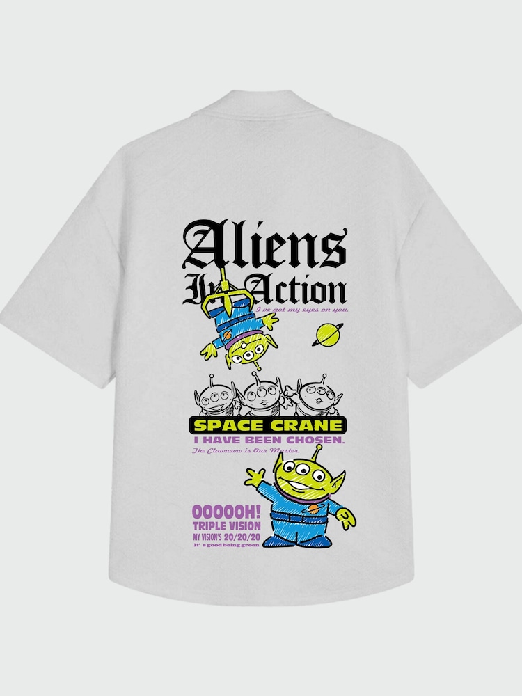 Brands In White Disney Toy Story Aliens In Action Shirt - Image 3 of 3 Brands In White Disney Toy Story Aliens In Action Shirt - Image 3 of 3
