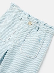 Joules Georgia Blue Striped Wide Leg Trousers - Image 3 of 9