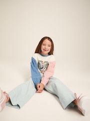 Joules Georgia Blue Striped Wide Leg Trousers - Image 8 of 9