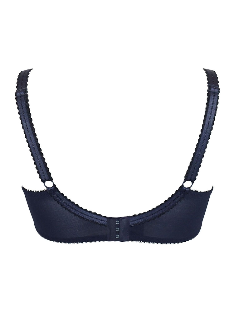 Pour Moi Midnight Blue Amour Underwired Non Padded Side Support Bra - Image 4 of 4 Pour Moi Midnight Blue Amour Underwired Non Padded Side Support Bra - Image 4 of 4