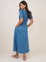 Nobodys Child Blue Tulla Midi Denim Dress - Image 2 of 5
