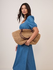 Nobodys Child Blue Tulla Midi Denim Dress - Image 3 of 5
