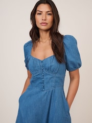 Nobodys Child Blue Tulla Midi Denim Dress - Image 5 of 5